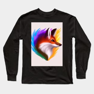 Rainbow Fox Long Sleeve T-Shirt